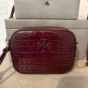 Tory Burch Burgundy Crossbody Bag